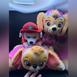 Paw Patrol Stuffed Animals Lot With Two Skye’s And Marshall Various Sizes
